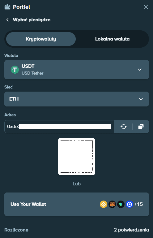 Deposit modal